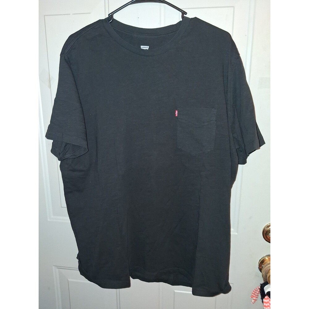 Levi's Men's XL Black Pocket T-Shirt Short Sleeve Crew Neck Cotton Casual Tee